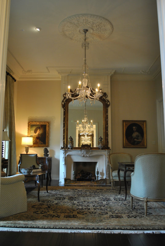 Image of house (interior) built in the Classical French architectural style. Designed by Cockfield Jackson Architects.