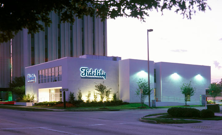 Exterior image of Fidelity Homestead Savings Bank. Renovations by Cockfield Jackson Architects.