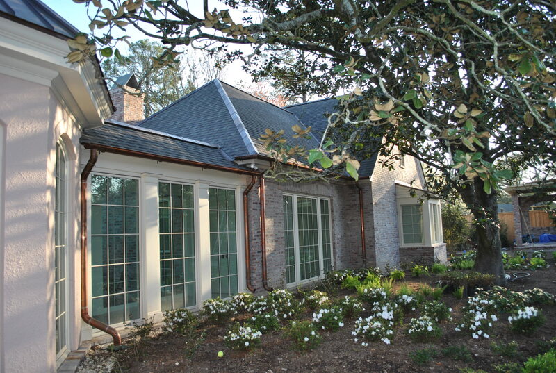 Image of house built in the Federalist architectural style. Renovation and addition designed by Cockfield Jackson Architects.