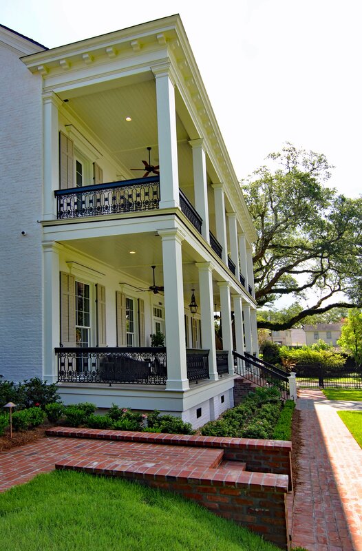 Image of house built in the Greek Revival architectural style. Designed by Cockfield Jackson Architects.