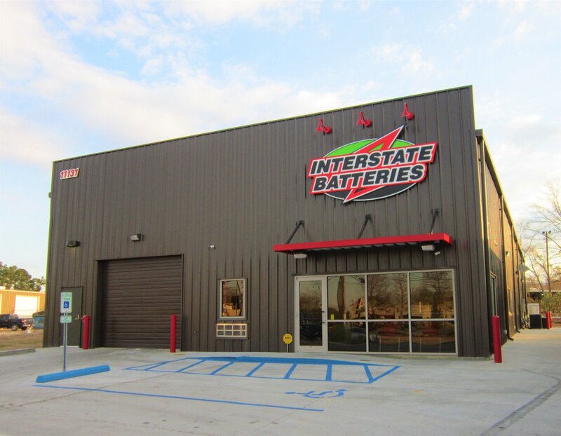 Exterior image of Interstate Batteries in Baton Rouge, LA. Designed by Cockfield Jackson Architects.