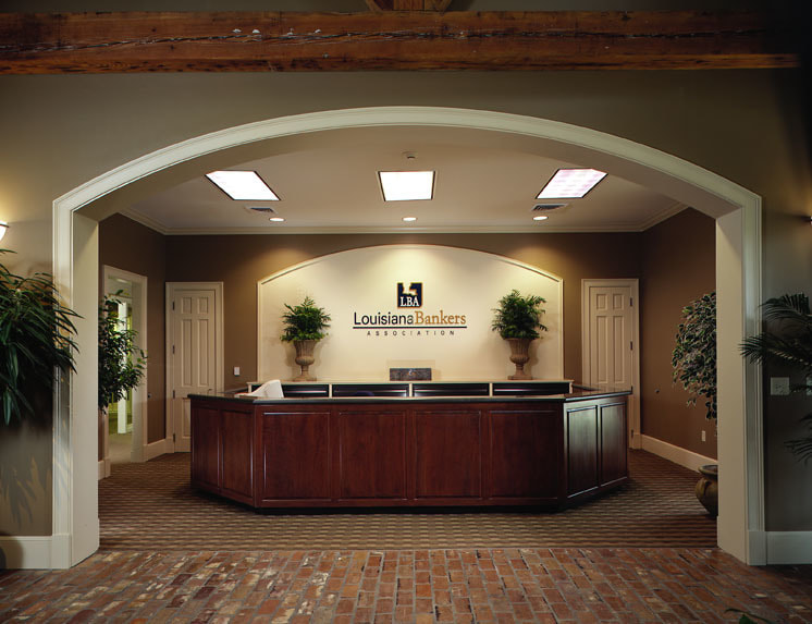 Interior image of the Louisiana Bankers Association offices designed by Cockfield Jackson Architects.