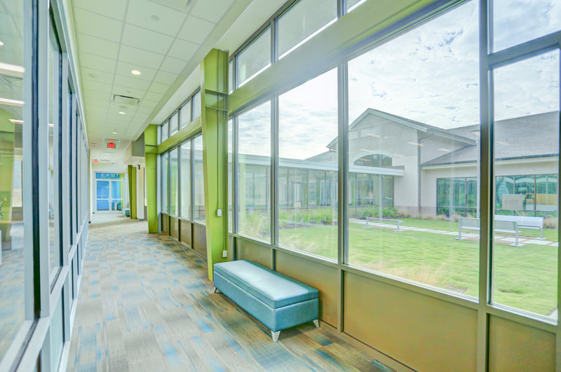 Interior image of addition to Denham Springs-Walker branch of the Livingston Parish Library. Designed by Cockfield Jackson Architects.