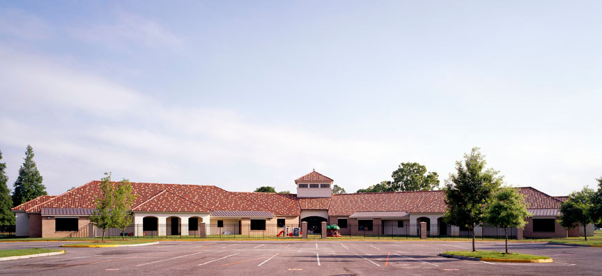 Exterior image of the LSU child care center. Designed by Cockfield Jackson Architects, in conjunction with Cynthia M. Stewart, AIA.