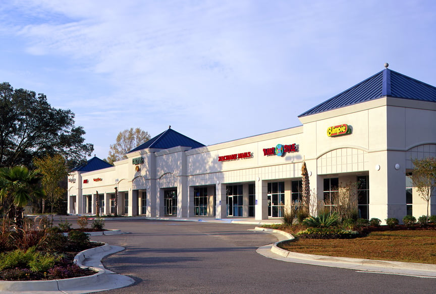 Image of Main Street Retail Plaza. Design by Cockfield Jackson Architects.
