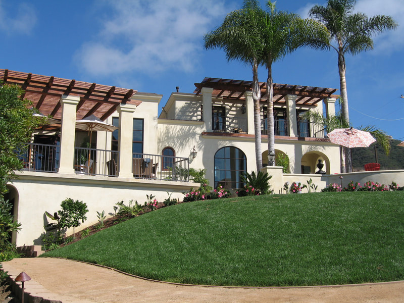 Image of house built in the Spanish Colonial architectural style. Designed by Cockfield Jackson Architects.